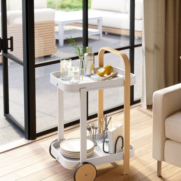 Τραπέζι Τρόλεϊ Bellwood Serving Cart White Umbra